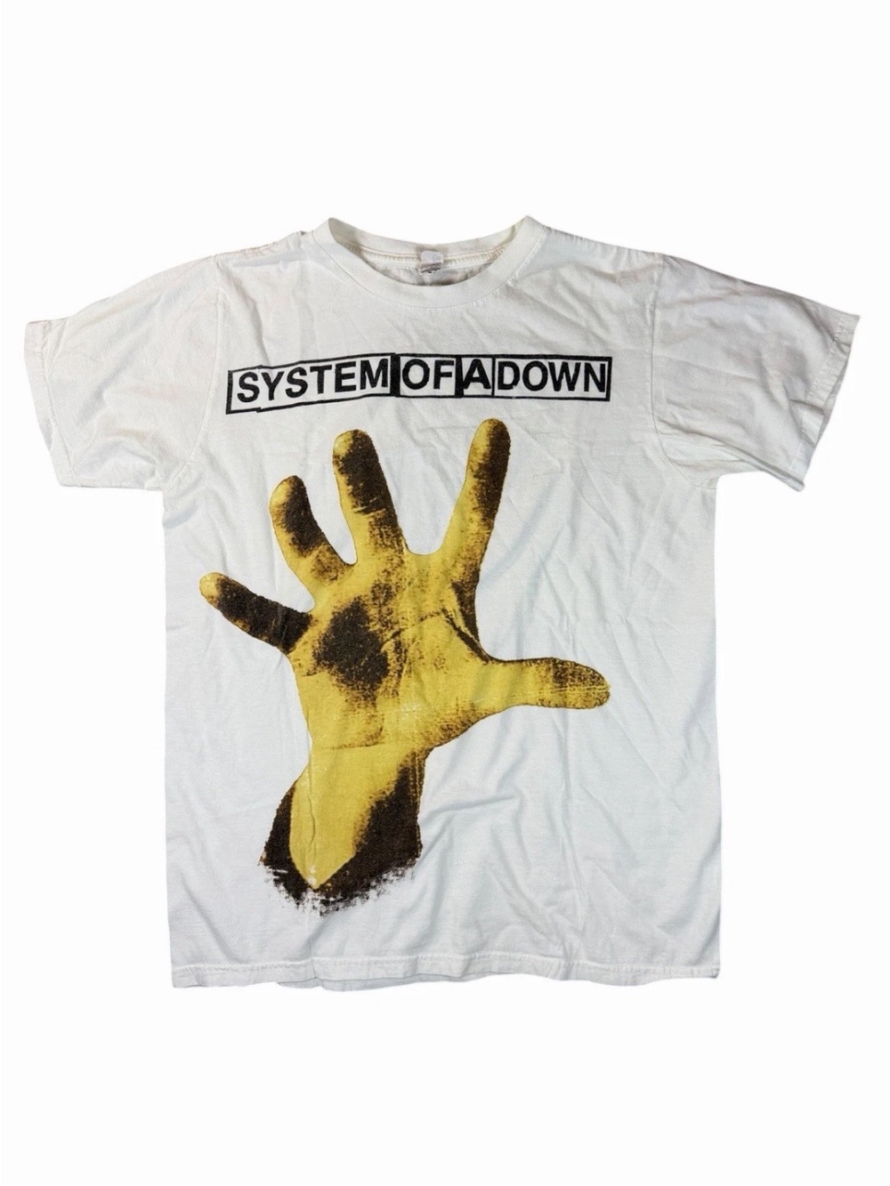 Vintage System of A Down Tour 2012 Concert Band Tee White